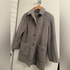 Cinzia Rocca Gray wool cashgora angora cashmere coat size 2 4 Italy